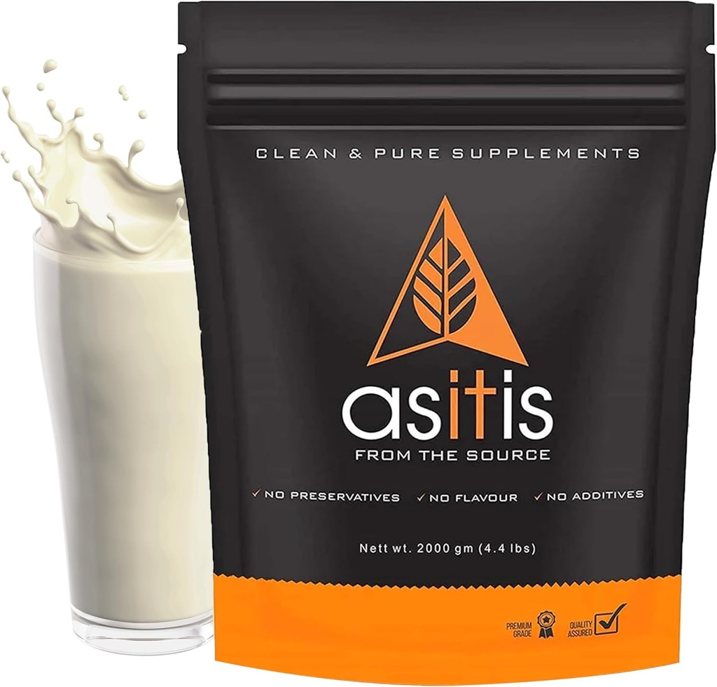 AS-IT-is Nutrition Whey Protein Concentrate Natural Raw Form erhöht Erholung und reduziert Muskelverluste Keine Konservierungsstoffe Unsweetened and Unflavoured (2 Kg/70.5 Oz)