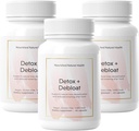Nourished Natural Detox + Debloat - Milk Thistle & Dandelion Root Vegan Ergänzung für Frauen - Bloating Relief & Verdauung Unterstützung - 180 Kapseln
