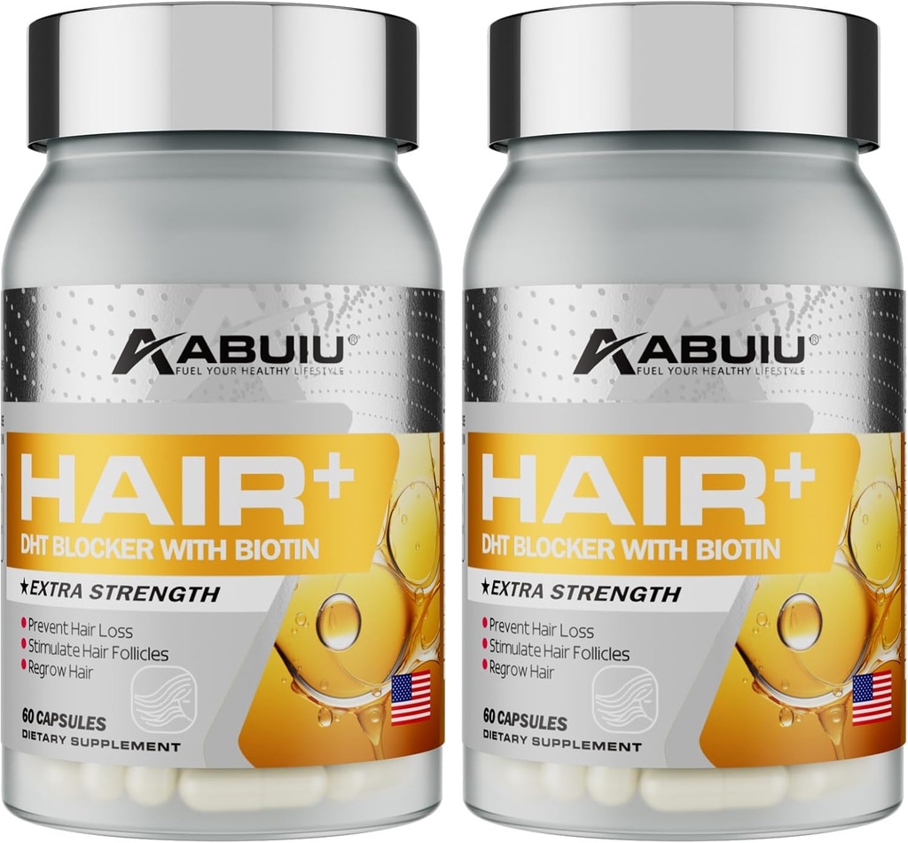 Biotin für Haarwachstum Frauen Männer - Biotin Supplement 5000 mcg, mit Vitamin C E B12 B6 Eine Unterstützung starke Nägel Hautpflege Haargesundheit - USA Made - 120 Kapseln / 2 Packungen