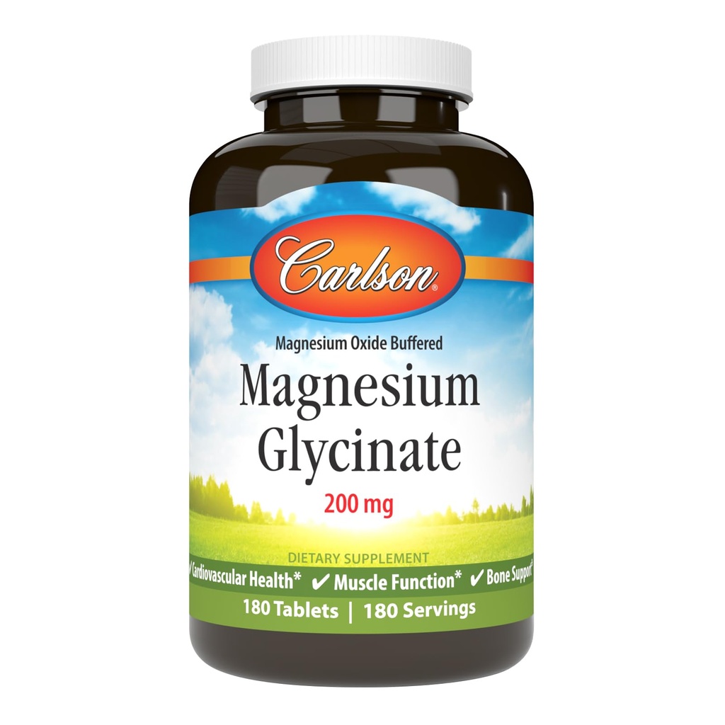 Carlson Chelat Magnesium 200mg, 180 Tabletten