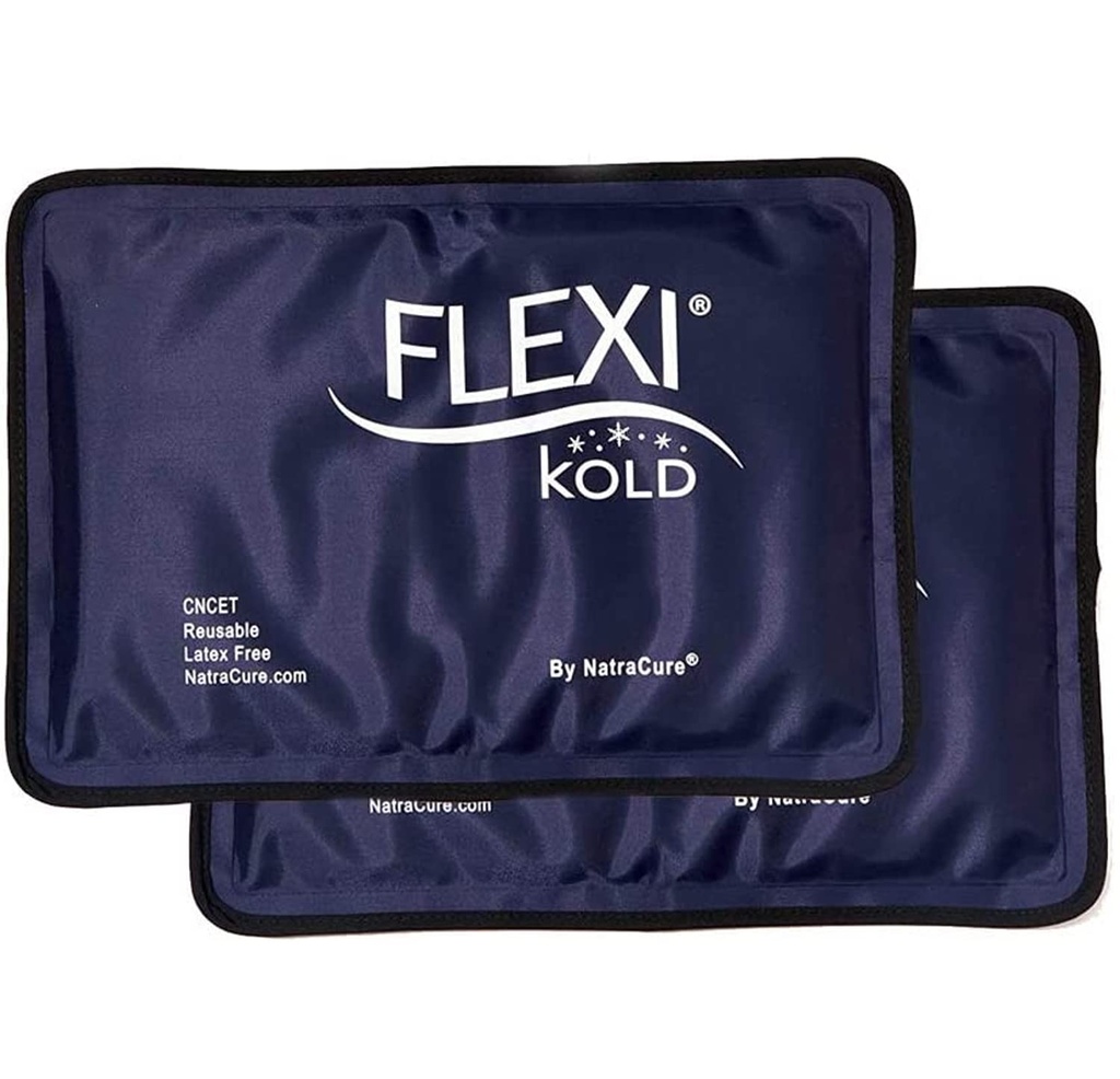 2 FlexiKold Gel Ice Packs - Ice Packs for Injuries Reusable, Back Pain Relief, Knee Ice Pack Wrap, After Surgery, Ice Pack for Knee - 6303-COLD-2PK von NatraCure - Medium – 2PK