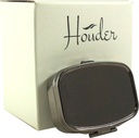 Houder Classy Pill en métal gris boîte à pilules décoratives avec boîte cadeau - Portez vos médicaments dans le style (Rectangulaire)