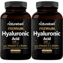 NatureBell 2 Pack de suppléments à base d'acide hyaluronique à base de plantes 250mg avec 25mg Vitamine C & Biotin 5000mcg, 480 Capsules Totales.