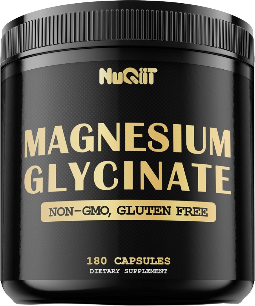 Magnesium Glycinat mit 18% Elemental Magnesium Ergänzung - 180 Kapseln - Leistungsfähige Vorteile für die Unterstützung Knochen Gesundheit, Muskelwachstum, Komfortable Stimmung & Herz Gesundheit