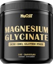 Magnesium Glycinat mit 18% Elemental Magnesium Ergänzung - 180 Kapseln - Leistungsfähige Vorteile für die Unterstützung Knochen Gesundheit, Muskelwachstum, Komfortable Stimmung & Herz Gesundheit