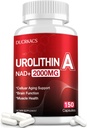 Urolithin A Supplement 2000MG for Anti-Aging, Antioxidants and Mitochondrial Support, High Purity & Potency NAD+ Supplement for Cell Regeneration, Resveratrol, Nicotinamide Riboside, 150 Capsules
