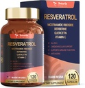 Resveratrol Ergänzung Extra Stärke mit Berberine Quercetin Grüner Tee Extrakt Trauben Seed Extrakt Polyphenol Antioxidans Ergänzung Antioxidans & Herz Gesundheit Unterstützung 120 Kapseln
