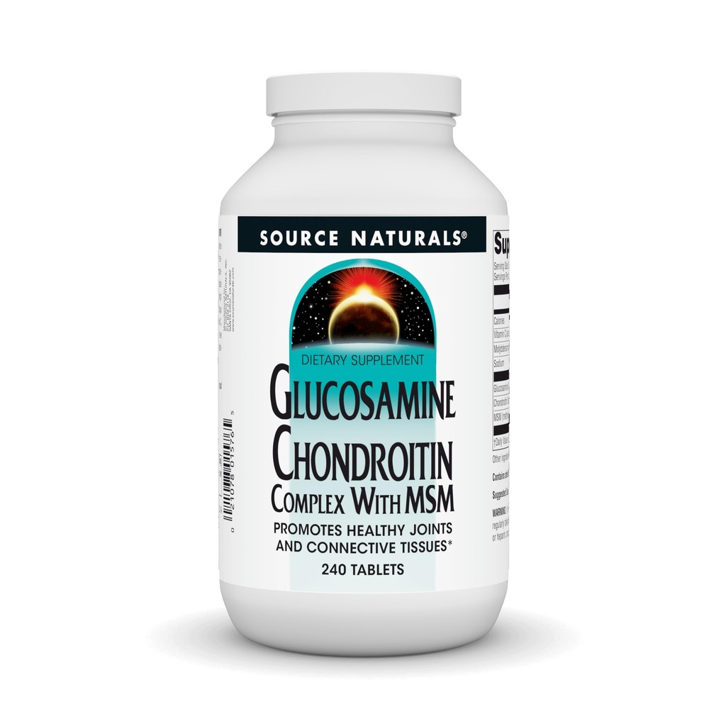 Quelle Naturals Glucosamine Chondroitin Complex mit MSM, fördert gesunde Gelenke und Connective Tossues* - 240 Tabletten