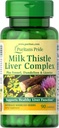 Puritan's Pride Milk Thistle Liver Complex, unterstützt gesunde Leberfunktion, 90 Count, Weiß