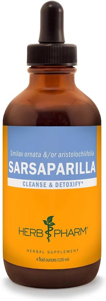 Kräuter Pharm Sarsaparilla Flüssiger Extrakt für Reinigung und Entgiftung - 4 Unze