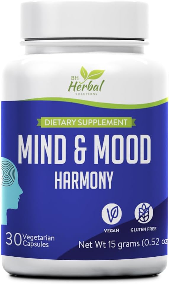 Mind and Mood Harmony - Verbesserte Klarheit und Fokus - Balance Mood Swings - Unterstützung Emotional Regulation - Non Drowsy Formel - 100% Kräuter und natürlich