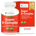 Vitamin B Complex - 8 Super B Complex Vitamine mit Choline & Inositol, Vitamine B1, B2, B3, B5, B6, B8, B9 & B12 - B100 Complex - 180 Vegan Kapseln - 6 Monate Versorgung - Made in USA