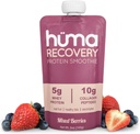 Huma Recovery Protein Smoothie, 6 Pouches – 15g Collagen + Whey Post Workout Recovery Drink – Ready-to-Drink Protein Shake mit Real Fruit, Elektrolyte, Gesunde Fette