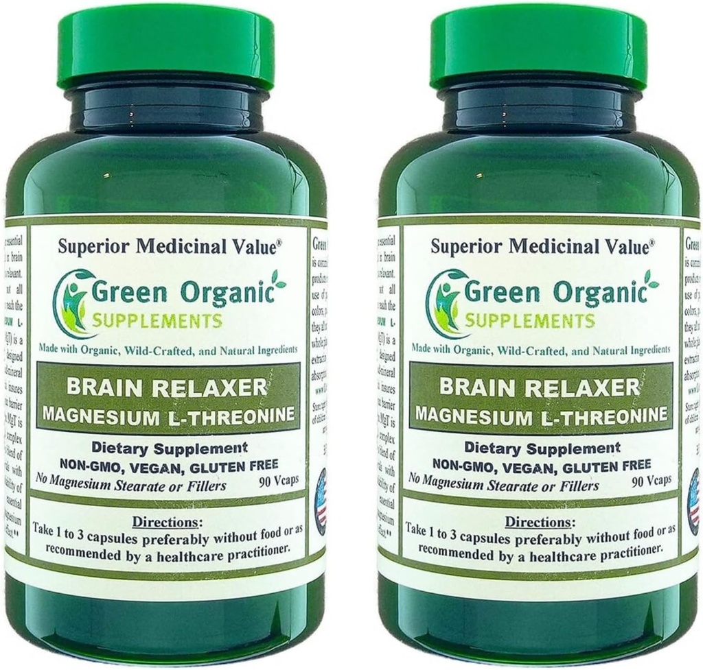 Grüne Bio-Ergänzungen Magnesium L-Threonin 90 VCaps (Pack von 2)