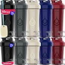 10 Bouteilles de Shaker PACK- avec fouets filaires pour mélanges protéiques