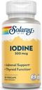 Solaray Iodine 500 mcg | Kann helfen Gesunde Schilddrüsenfunktion, Stoffwechsel, Fokus und Energie | Non-GMO, Vegan | 30 VegCaps | Paket von 2