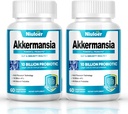 Akkermansia Probiotic, GLP-1 Probiotics for Women & Men - 10 Billion AFUs + Organic Prebiotics, Digestive, Gut, Immune & Overall Health, Enhances Gut Digestive Lining Function (60 Kapseln, 2-Pack)