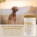 Larry 8-in-1 Multivitamin Hund | Herz, Verdauung, Leber, Haut, Mantel, & Gelenke Unterstützung für Hunde | Hunde Vitamine mit Vitaminen, Mineralien, Omegas, & Glucosamin Chondroitin | 60 Weichkäse