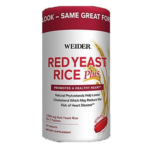 Weider Red Yeast Rice Plus mit Phytosterols 1200 mg pro 2 Tabletten - 240 Tabletten