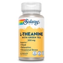 SOLARAY L-Theanine 200mg mit grünem Tee - Gesunde Stimmung, Entspannung und okzifische Stressunterstützung - Lab Verified, Vegan, Glutenfrei - 45 Servierungen, 45 VegCaps
