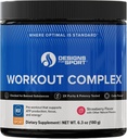 Designs für Sport Workout Complex - NSF zertifiziert für Sport Pre Workout Powder - L-Tyrosin, Acetyl L-Carnitin, Kreatin & Koffein zur Unterstützung Workout Erholung, Energie und Fokus (6.3 oz)