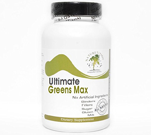Ultimate Greens Max - Kelp Bladderwrack Dulse Clubmoss Irish Moss Gentian ~ 90 Capsules - Pas d'additifs ~ Suppléments de nature