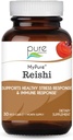 PURE ESSENCE LABS MyPure Reishi Organic Mushrooms Supplement - 100% Echter Pilzextrakt für Immununterstützung, Stress, Bau Energie (30 Kapseln)