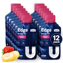 UCAN Edge Energy Gel Shots, banane fraise (12, 2 paquets d'Once) pour la course, l'entraînement, les entraînements, la condition physique, le vélo, Crossfit