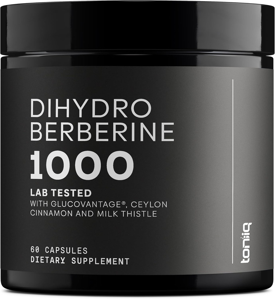 Supplément dihydroberbérique - Formule ultra-haute puissance de 1 000 mg avec glucoVantage, 10:1 Ceylan cannelle et 50:1 chardon de lait - laboratoire tiers testé