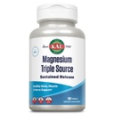 Complexe de Magnésium triple source KAL, Citrate, Malate, Oxyde, Libération soutenue, Os, Muscle, Support Nerve, Vegan, Sans gluten, Garantie de 60 jours, 100 portions, 100 onglets
