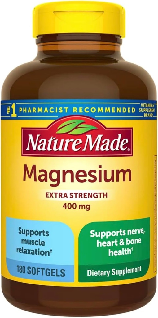 Natur gemacht extra Stärke Magnesium 400 mg, 180 Softgels
