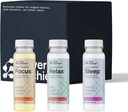 Ergänzung Variety Pack mit Advanced Nanoscience Technology, 12 Pack, Stress Calming Relax Drink, Schlafhilfe Getränk, Nootropic Brain Supplement Focus Getränk, 2 Unzen Shot