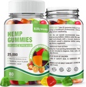 RiRywony Hanf-Gummien 1 Pack - Extra Stärke Natürliche Hanföl fruchtig Edibles Vegan Gummy - Organic High Potency Supplement für Non-GMO Low Sugar - 80 Count