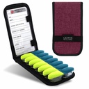 Lewis N. Clark Magnetic Folding Pill Organizer Supplement Fall für OTC Medizin, Rezept Vitamine-14 Slots, Burgund