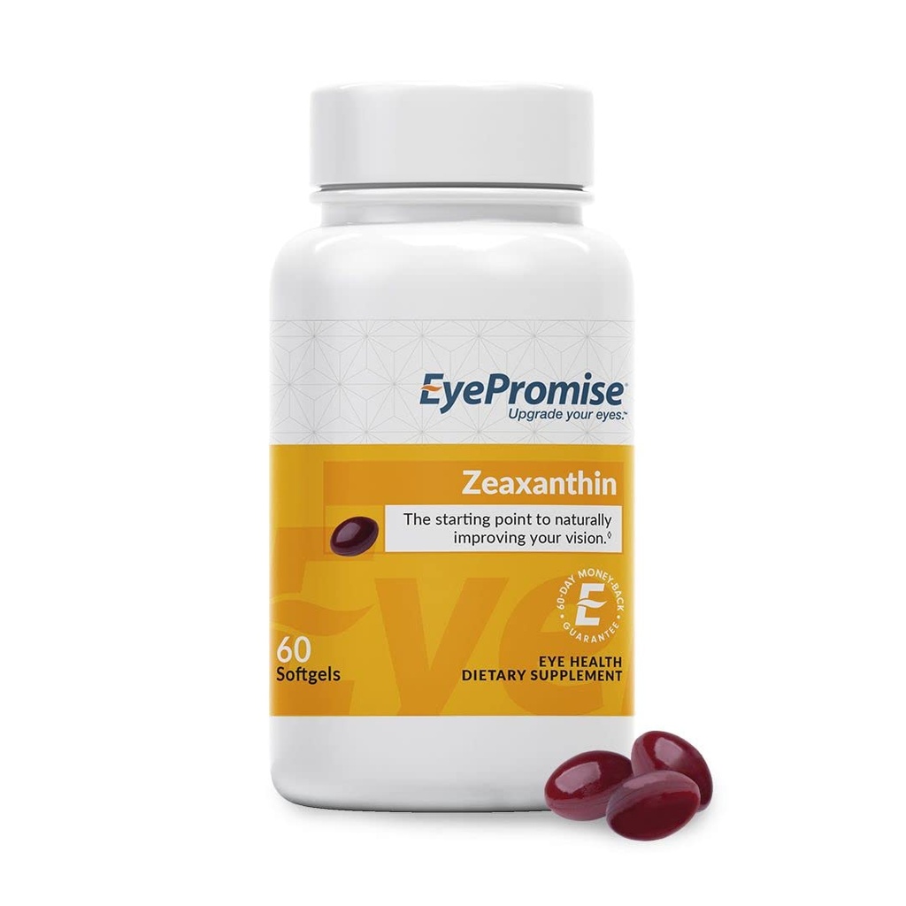 EyePromise Zeaxanthin Eye Vitamin - 60 Softgels, 60-Tage-Versorgung - Augengesundheitsergänzung mit 10mg Zeaxanthin zur Unterstützung von Langzeit-Vision-Gesundheit