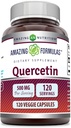 Erstaunliche Formeln Quercetin 500mg 120 Veggie Kapseln Ergänzung - Non-GMO - Glutenfrei - Unterstützt Gesamtgesundheit &amp; Wohlbefinden