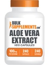 BulkSupplements.com Aloe Vera Capsules - Aloe Vera Extract, Aloe Vera Supplement - Kräuterergänzung, Glutenfrei, 1 Kapsel pro Servierung, 240 Veg Kapseln (Pack von 1)