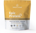 Sprout Living Protéine épique, Protéines végétales et Superfoods Poudre, Vanilla Lucuma Poudre de 20 grammes de poudre de protéines organiques, végétalien, non laitière, non-OGM, sans gluten, faible sucre (5 livres, 60 portions)