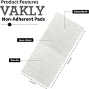 Sterile nicht-Adherent 3x8 Gauze Pads - Dicke nicht-Stick Wound Dressing 3'''x8' Individuell versiegelt | Highly Absorbent Rechteck Bandage | Painless Entfernung (20)