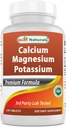 Best Naturals Calcium Magnesium Kalium - 120 Tabletten - Non-GMO & Gluten Kostenlos
