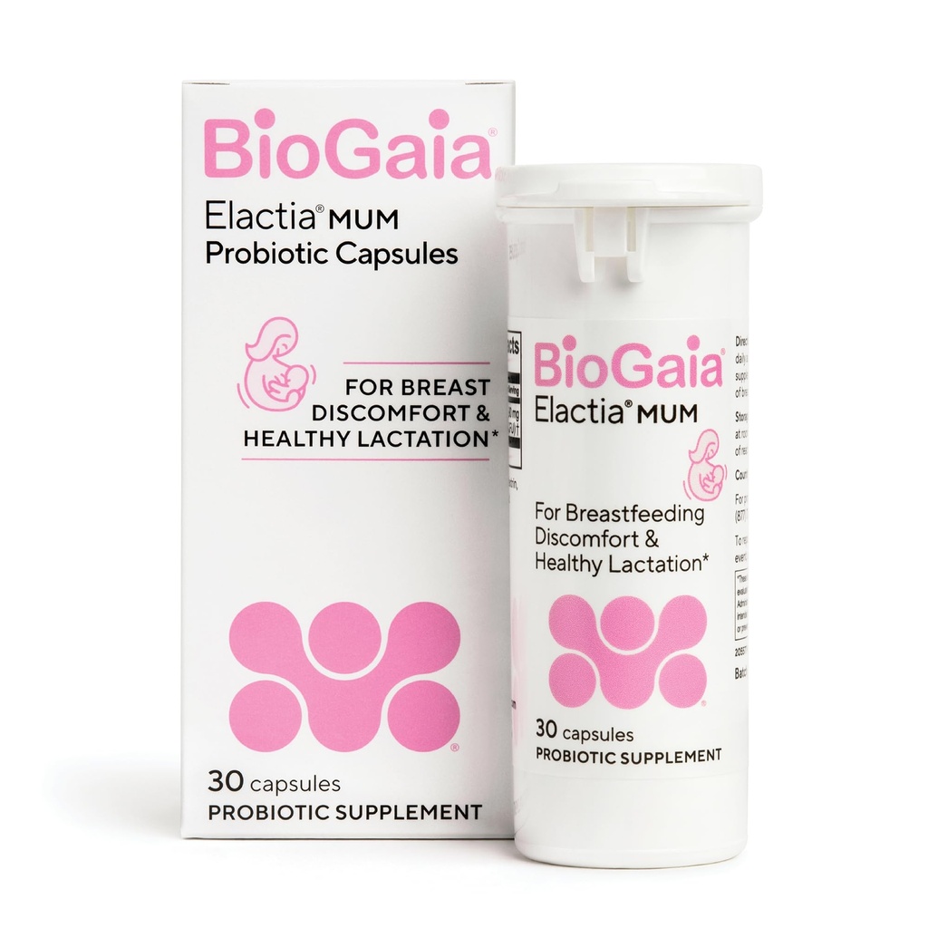 BioGaia Elactia Breastfeeding Probiotic | Lactation Supplements | Neugeborene Essentials und Probiotics für beide Mutter & Baby | Tägliche Ergänzung für gesunde Lactation | 30 Count | Still Happy