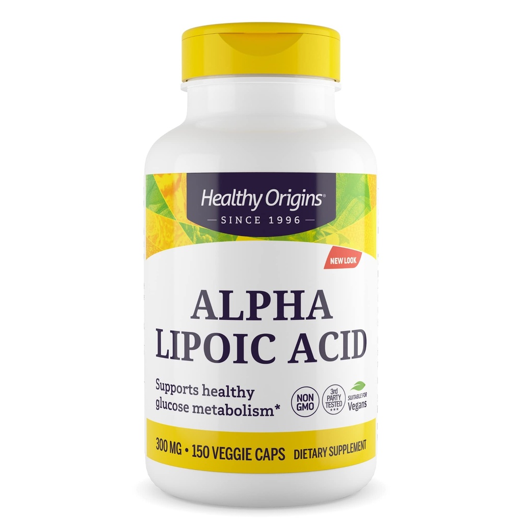 Healthy Origins Alpha Lipoic Acid, 300 mg - Alpha Lipoic Acid Supplement - Antioxidant Support - Glutenfreie Ergänzung - 150 Veggie Kapseln