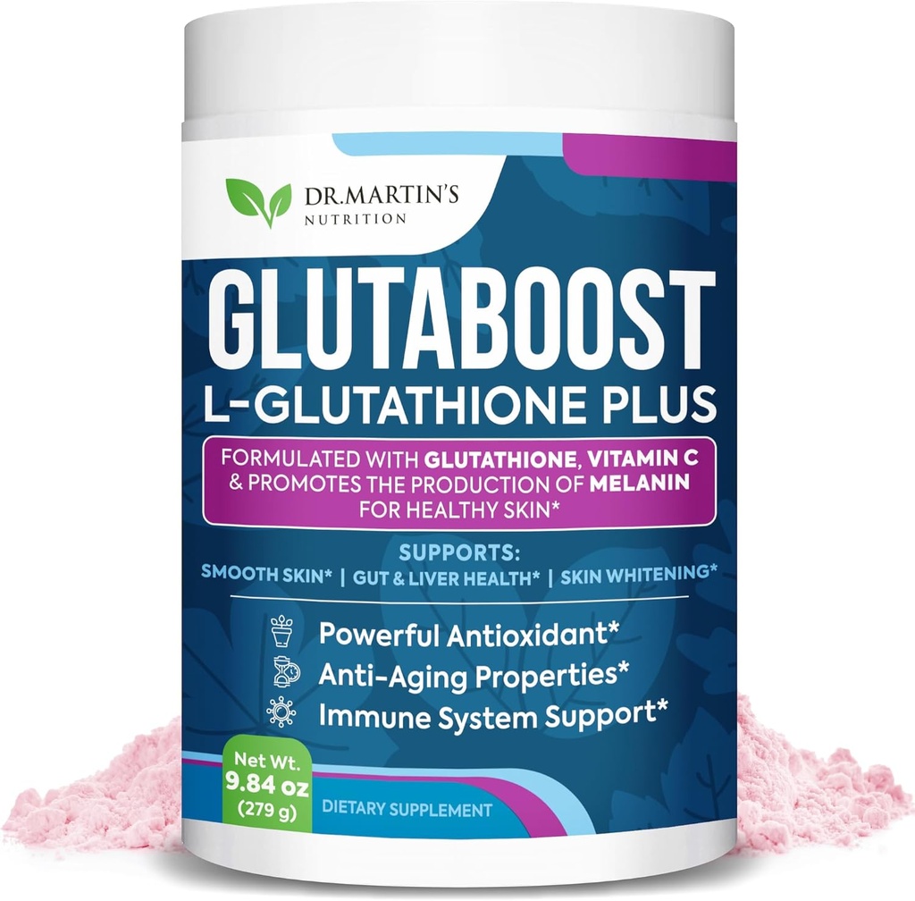 6970mg Glutathion-Pulver für Hautaufhellung Enhanced With Collagen & Vitamin C | Erhellt Haut und reduzieren Pigmentierung | Anti-Aging-Formel | Leistungsstarkes Antioxidans | Unterstützt Immun-, Gut- und Lebergesundheit