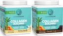 Chocolat & Vanilla Ensemble de poudre de protéines de collagène végétalien de chocolat et de vanille