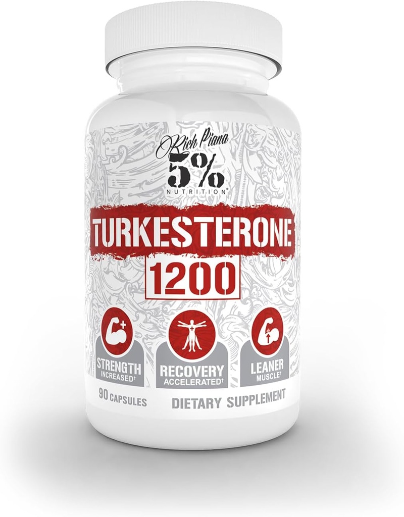 5 % Nutrition Turkestérone 1200mg=$ Pureté et absorption maximales complexes avec Astragin, Cyclodextrine et Naringin=$ 90 Capsules (1 mois d'approvisionnement)