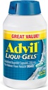 Advil Liqui-Gels Pain Reliever und Fever Reducer, Schmerzmedizin für Erwachsene mit Ibuprofen 200mg für Kopfschmerzen, Rückenschmerzen, Menstruationsschmerzen und Gelenkschmerzen Relief - 200 flüssige gefüllte Kapseln