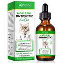 Antibiotika für Katzen, natürliche antibiotische Tierergänzungen unterstützt Immun- & Katzen Allergie Relief, Katze Multivitamin UTI Tropfen für alle Altersgruppen und Rassen von Katze, Huhn Geschmack - 2 Fl Oz / 1 Packung