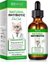 Antibiotika für Katzen, natürliche antibiotische Tierergänzungen unterstützt Immun- & Katzen Allergie Relief, Katze Multivitamin UTI Tropfen für alle Altersgruppen und Rassen von Katze, Huhn Geschmack - 2 Fl Oz / 1 Packung