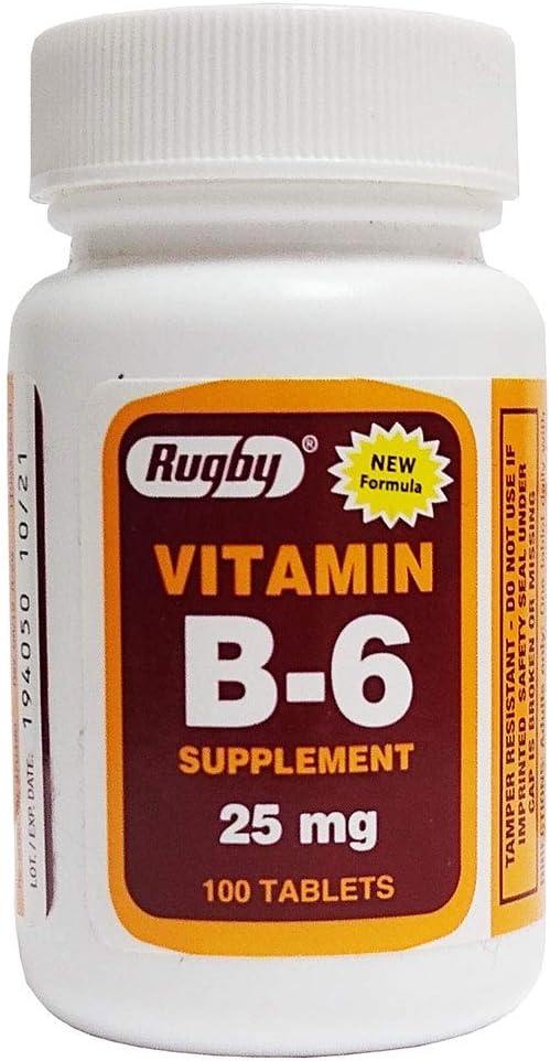 Vitamin B-6 25 mg, 100 Tabletten, Watson Rugby - Kaufen Packungen und sparen (Pack von 2)