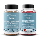 Eu Natural Conception für ihre Kapseln & Gummie Bundle – Aids Ovulation, Hormonal Balance, & Regular Cycles – 60 Kapseln + 75 Strawberry Flavor Gummies